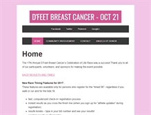 Tablet Screenshot of dfeetbreastcancer.com